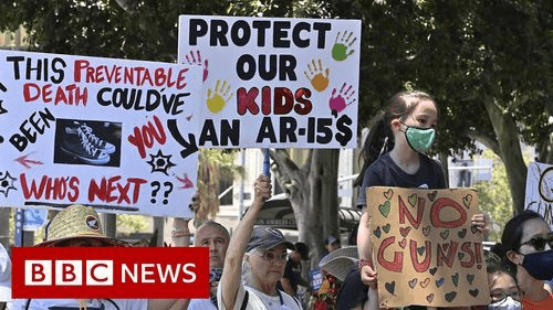 Tens of thousands march for gun control in US after Texas school shooting