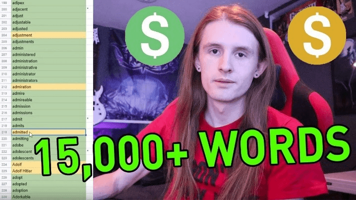 List of YouTube Demonetized Words REVEALED