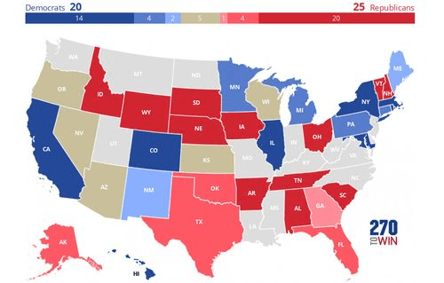 2022 Gubernatorial Elections Map
